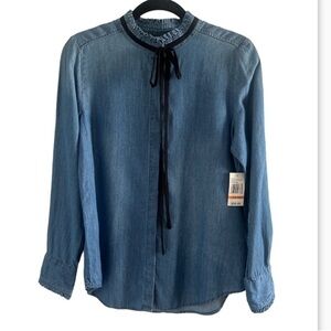 Kensie Chambray Maysen Denim Top